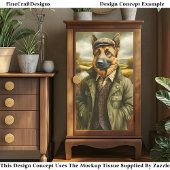 ドイツの羊飼いポートレート、風景CH1デコページ 薄葉紙