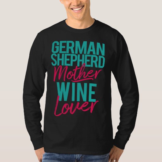 ドイツの羊飼いマザーワイン Tシャツ (正面)