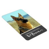 ドイツの羊飼いママが犬の写真を挿入 マグネット (右側)