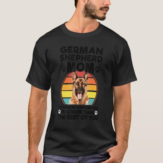 ドイツの羊飼いママ私のドイツの羊飼い犬ペット Tシャツ (正面)