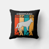 ドイツの羊飼いママ、ブラックのブルーブラウン クッション (裏面)