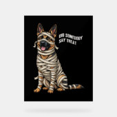 ドイツの羊飼いミイラのハロウィーン犬 アクリルサイン (正面)