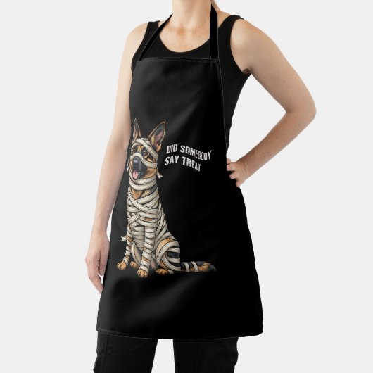ドイツの羊飼いミイラのハロウィーン犬 エプロン (インサイチュ)