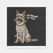 ドイツの羊飼いミイラのハロウィーン犬 スタンダードランチョンナプキン (正面)