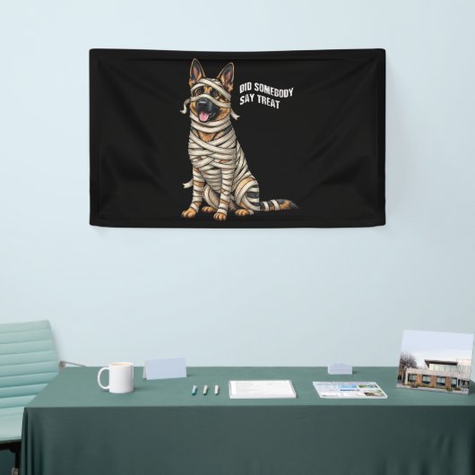 ドイツの羊飼いミイラのハロウィーン犬 横断幕 (トレードショー)