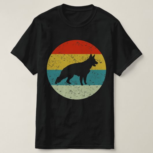 ドイツの羊飼いレトロヴィンテージシルエット70s tシャツ (デザイン正面)