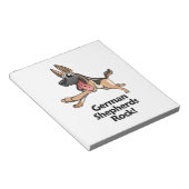 ドイツの羊飼いロック！ ノートパッド (アングル)