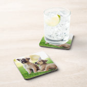 ドイツの羊飼い二匹の子犬 コースター (右側)