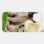ドイツの羊飼い二匹の子犬 Case-Mate iPhoneケース (裏面 (横))