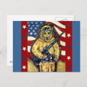 ドイツの羊飼い兵士 ポストカード (正面/裏面)