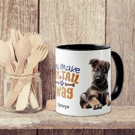 ドイツの羊飼い子犬あなたが私の尾を振る マグカップ