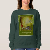 ドイツの羊飼い子犬あなたの独自の文字を追加 スウェットシャツ (正面)