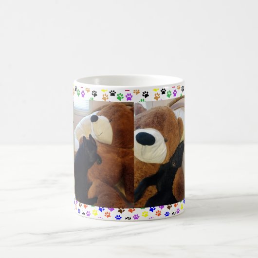 ドイツの羊飼い子犬とジャイアントテディベア, ZKA コーヒーマグカップ (中央)