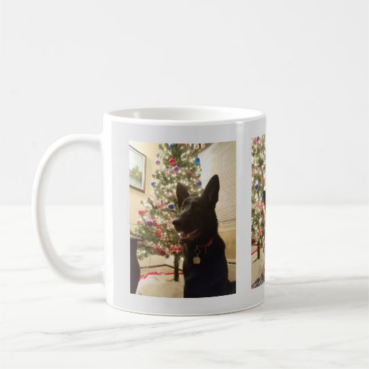 ドイツの羊飼い子犬のクリスマスと新年, ZKA コーヒーマグカップ (左)