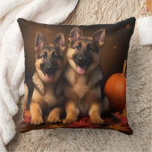 ドイツの羊飼い子犬オータムデライトカボチャ クッション (ブランケット)