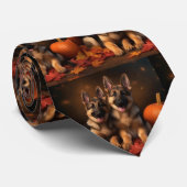 ドイツの羊飼い子犬オータムデライトカボチャ ネクタイ (ロール)