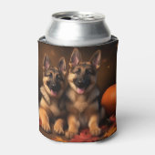 ドイツの羊飼い子犬オータムデライトカボチャ 缶クーラー (缶正面)