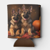 ドイツの羊飼い子犬オータムデライトカボチャ 缶クーラー (裏面)