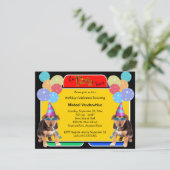 ドイツの羊飼い子犬誕生日バーカー 招待状 (スタンド正面)