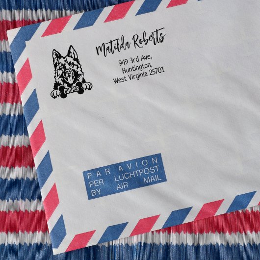 ドイツの羊飼い差出人住所、犬の品種 ラバースタンプ