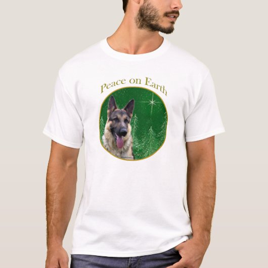 ドイツの羊飼い平和 Tシャツ (正面)