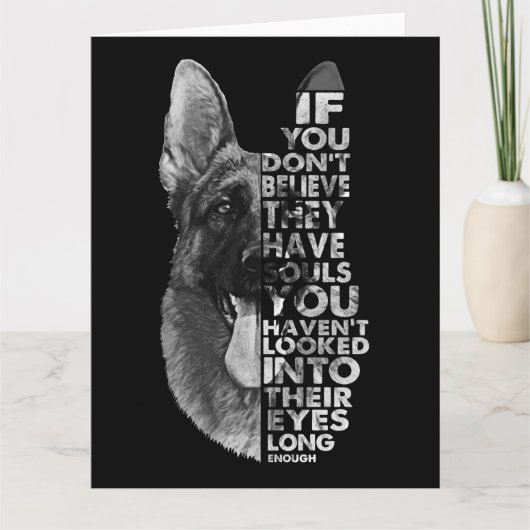 ドイツの羊飼い彼ら信じは魂を持っていない カード (正面)