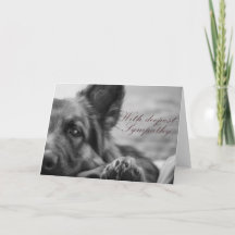 ドイツの羊飼い悔やみや弔慰カード。