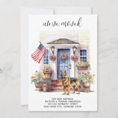 ドイツの羊飼い愛国犬パーソナライズされた移動 案内状 (正面)