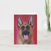 ドイツの羊飼い折り畳みグリーティングカード カード (正面)