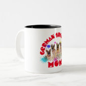 ドイツの羊飼い最高のお母さん ツートーンマグカップ (正面左)