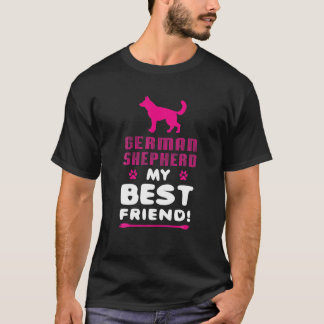ドイツの羊飼い最高の友生動物ギフトドッグウォム Tシャツ