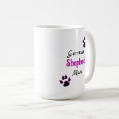 ドイツの羊飼い母ピンクと黄色の花 コーヒーマグカップ (正面右)