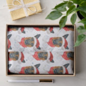 ドイツの羊飼い水彩犬がクリスマスを育てる 薄葉紙 (ギフト)