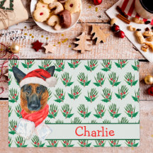 ドイツの羊飼い水彩犬の名前クリスマス