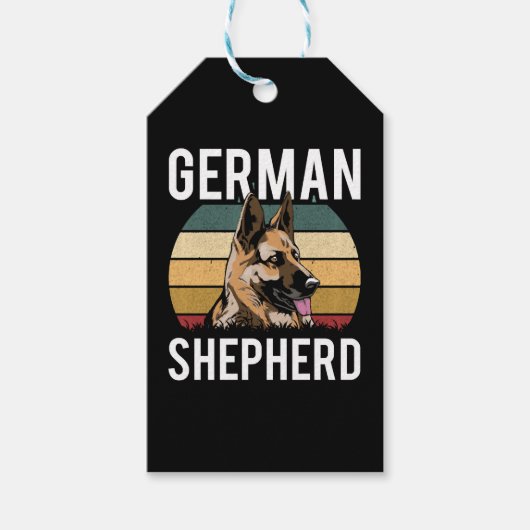 ドイツの羊飼い犬かわいいドイツのシェパードペット ギフトタグ (正面)