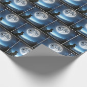 ドイツの羊飼い犬がサンタを見る ラッピングペーパー (角)