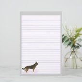 ドイツの羊飼い犬が並んだ文房具 便箋 (スタンド正面)