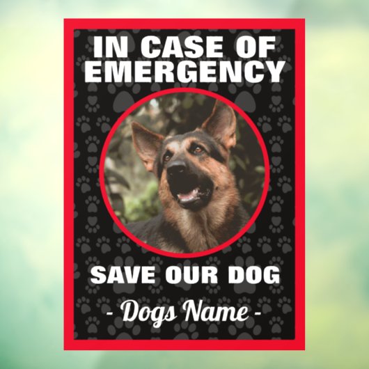 ドイツの羊飼い犬が救急用には ウィンドウサイン (シート3)