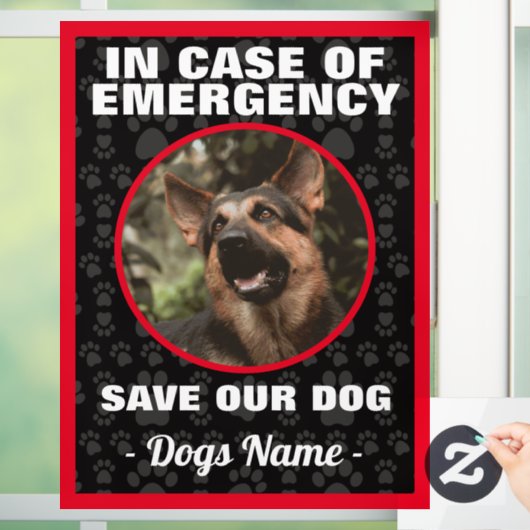 ドイツの羊飼い犬が救急用には ウィンドウサイン (ホーム)