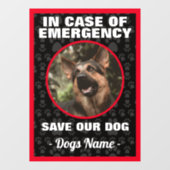 ドイツの羊飼い犬が救急用には ウィンドウサイン (シート)