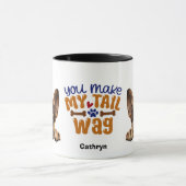 ドイツの羊飼い犬が私の尻尾を鳴らす マグカップ (中央)