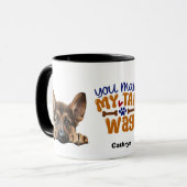 ドイツの羊飼い犬が私の尻尾を鳴らす マグカップ (正面左)