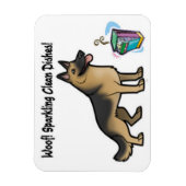 ドイツの羊飼い犬きれいな料理のサイン マグネット (縦)