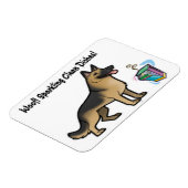 ドイツの羊飼い犬きれいな料理のサイン マグネット (左側)