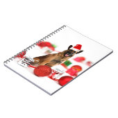 ドイツの羊飼い犬とクリスマスプレゼントSanta Hat ノートブック (左側)