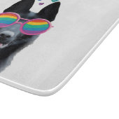 ドイツの羊飼い犬とハートバレンタインデー カッティングボード (角)