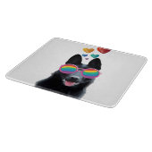 ドイツの羊飼い犬とハートバレンタインデー カッティングボード (角)