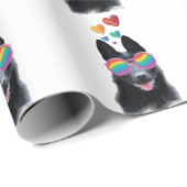 ドイツの羊飼い犬とハートバレンタインデー ラッピングペーパー (ロールコーナー)