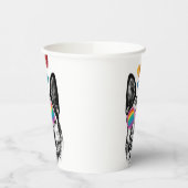 ドイツの羊飼い犬とハートバレンタインデー 紙コップ (左)