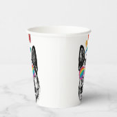 ドイツの羊飼い犬とハートバレンタインデー 紙コップ (右)